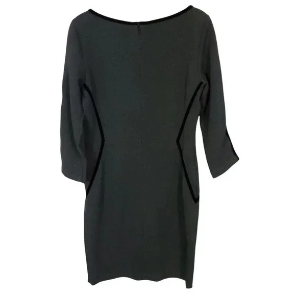Armani Exchange Dress Women's Size Small Gray Black Knee Length 3/4 Sleeve - Picture 2 of 12